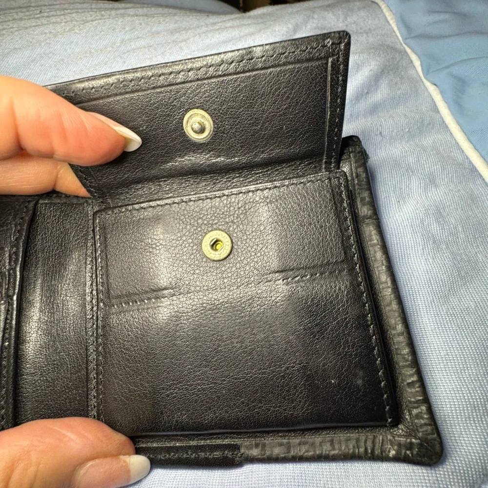 Dunhill Wallet Purse Bifold Black leather Mens T7991